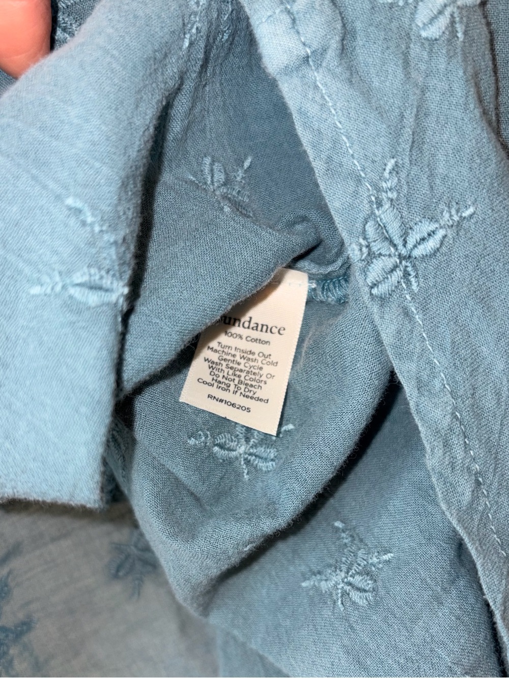 Sundance 3/4 Sleeve Peasant Blouse - Picture 6 of 7